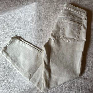 JCrew Distressed White Skinny Ankle Jeans (30)